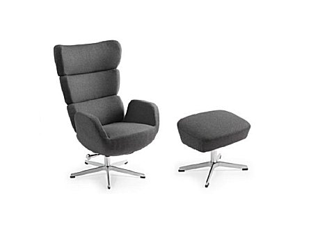 Drehsessel Z22914-1 - Stoffbezug, inkl. Hocker