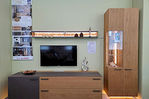 Wohnwand Kitzalm Pur mit echter Rinde