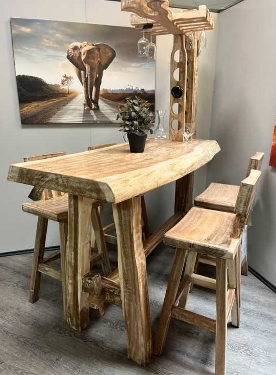 Bartresen Tresentisch mit Weinflaschenhalter Suarh